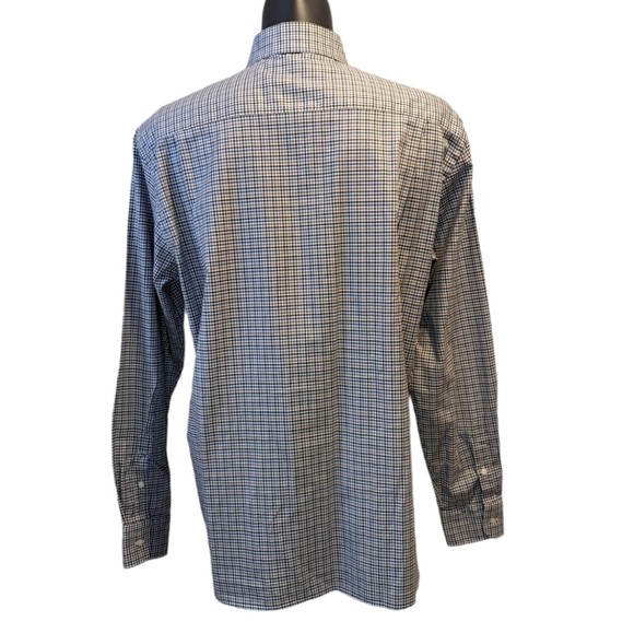 PAUL & Shark Yachting blue micro plaid button down shirt size 44 - Picture 5 of 9